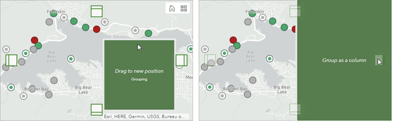 Group elements as a column Group elements as a column