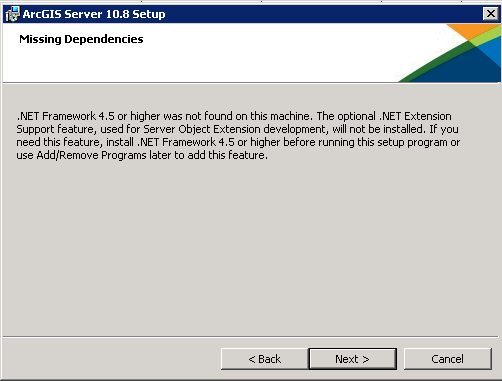 Missing Dependencies dialog box Missing Dependencies dialog box